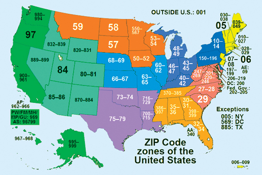 Mã Bưu Chính và Zip Code Mỹ Zip Code - mua hộ hàng mỹ - Nhanh Shipping